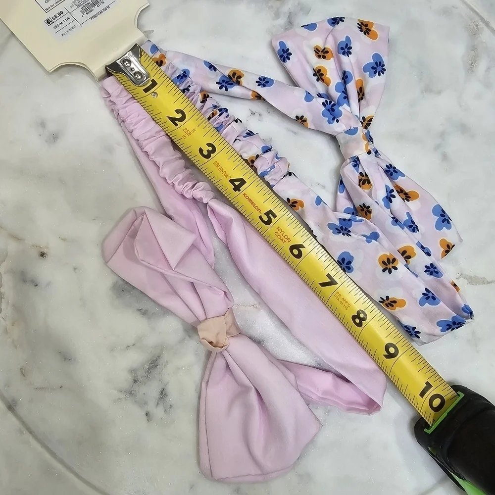 Cat & Jack Girls Head Wraps 2 Pack Floral/Pink